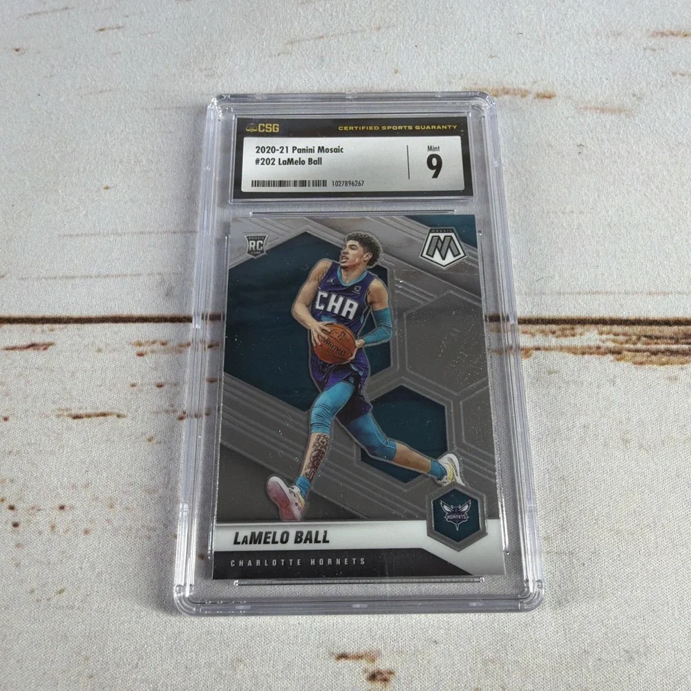 2020-21 Panini Mosaic LaMelo Ball #202 RC Rookie Card CSG 9 Mint